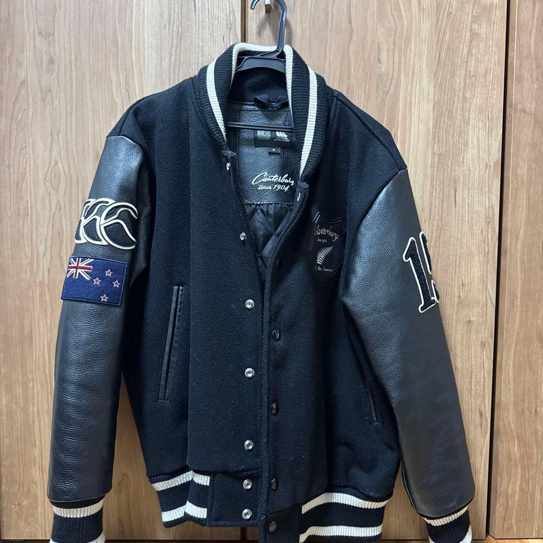 【美品】カンタベリー　スタジアムジャンバー 袖レザー