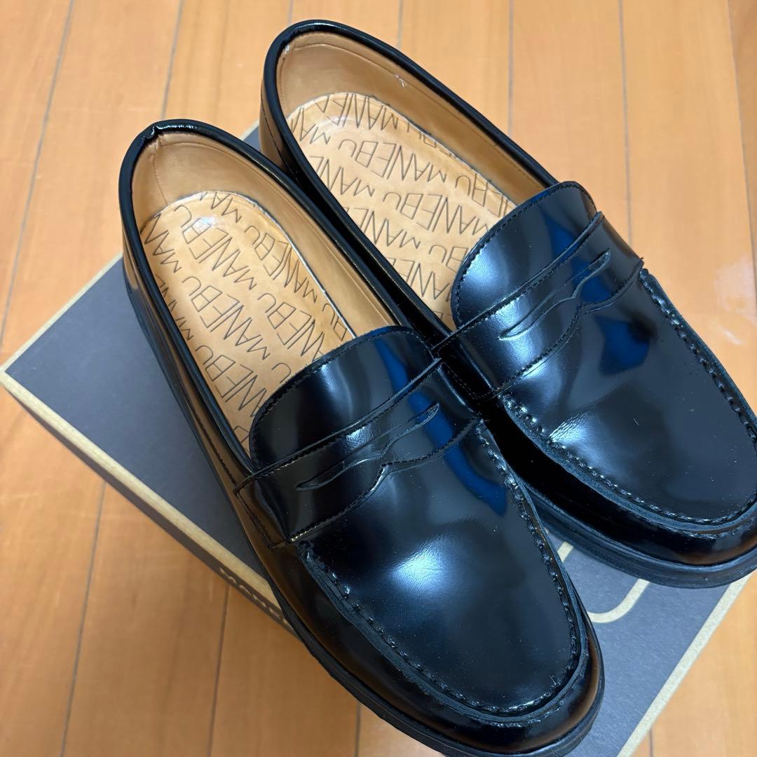 【美品】MANEBU マネブ ローファー 本革 38