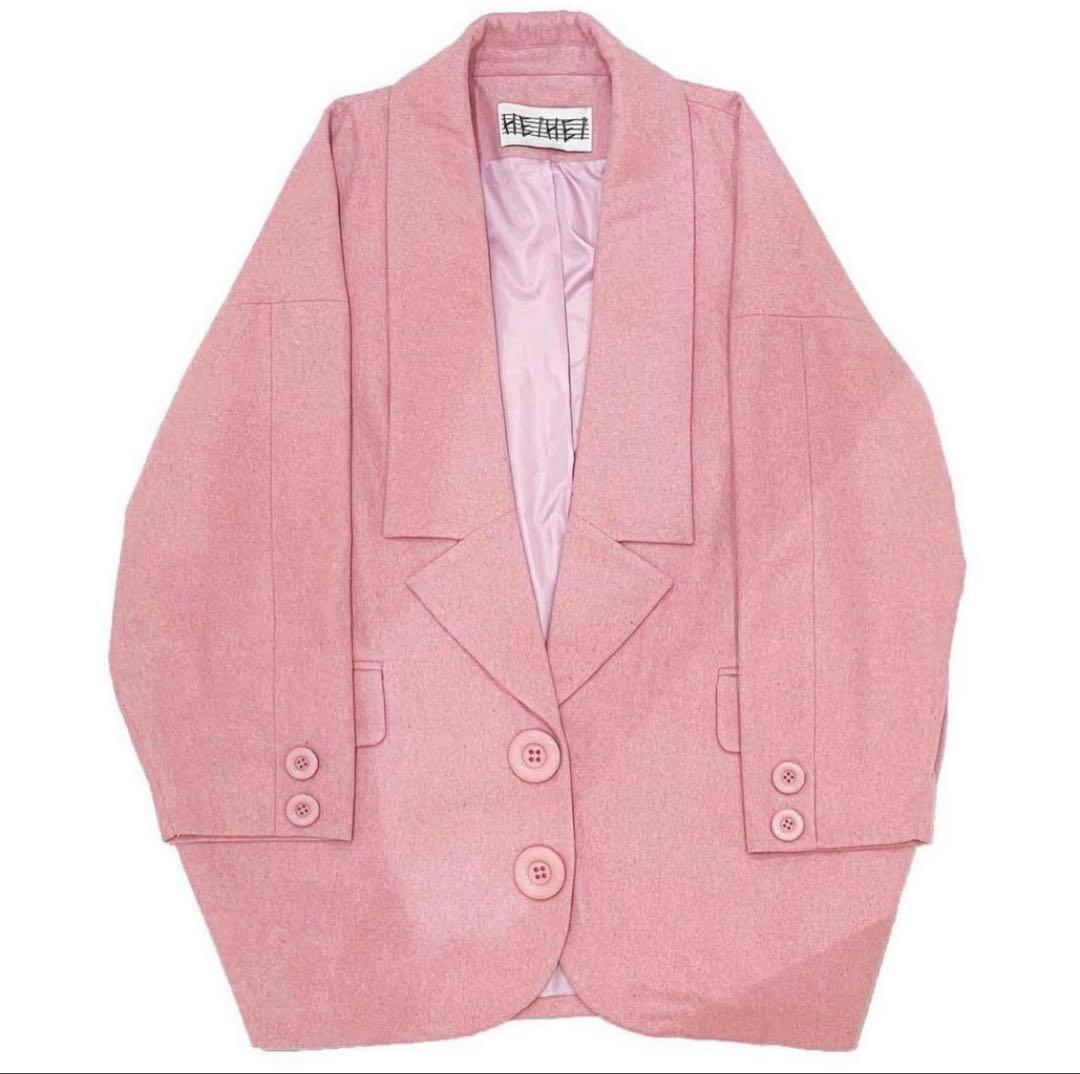 HEIHEI ヘイヘイ アウター ローラペルコート ローラペルジャケット ピンク