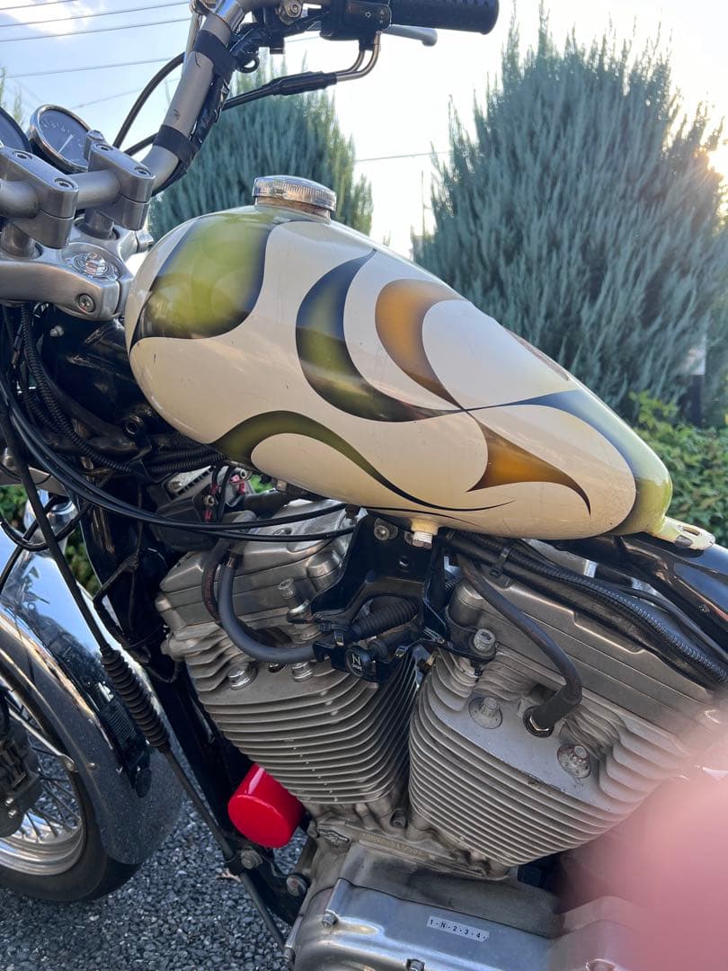 オールドペイント　マスタングタンク　ビンテージ　ショベル　ナックル　パン　エボ