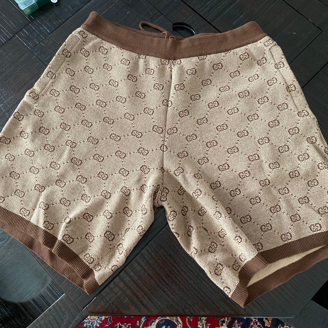 GUCCI GGロゴ ショートパンツ L ベージュ・ブラウン