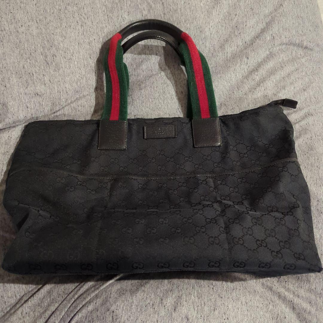 グッチ GGキャンバス シェリーライン マザーズバッグ 155524