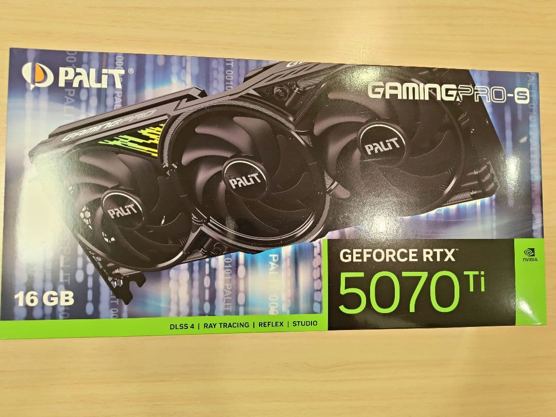 納品書（保証書）付　Palit GeForce RTX 5070 Ti 16GB