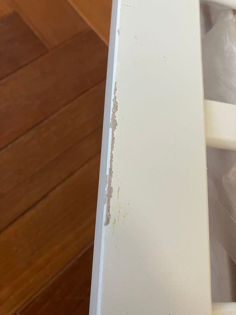 ホワイト木製ベビーベッド KATOJI キャスター付き