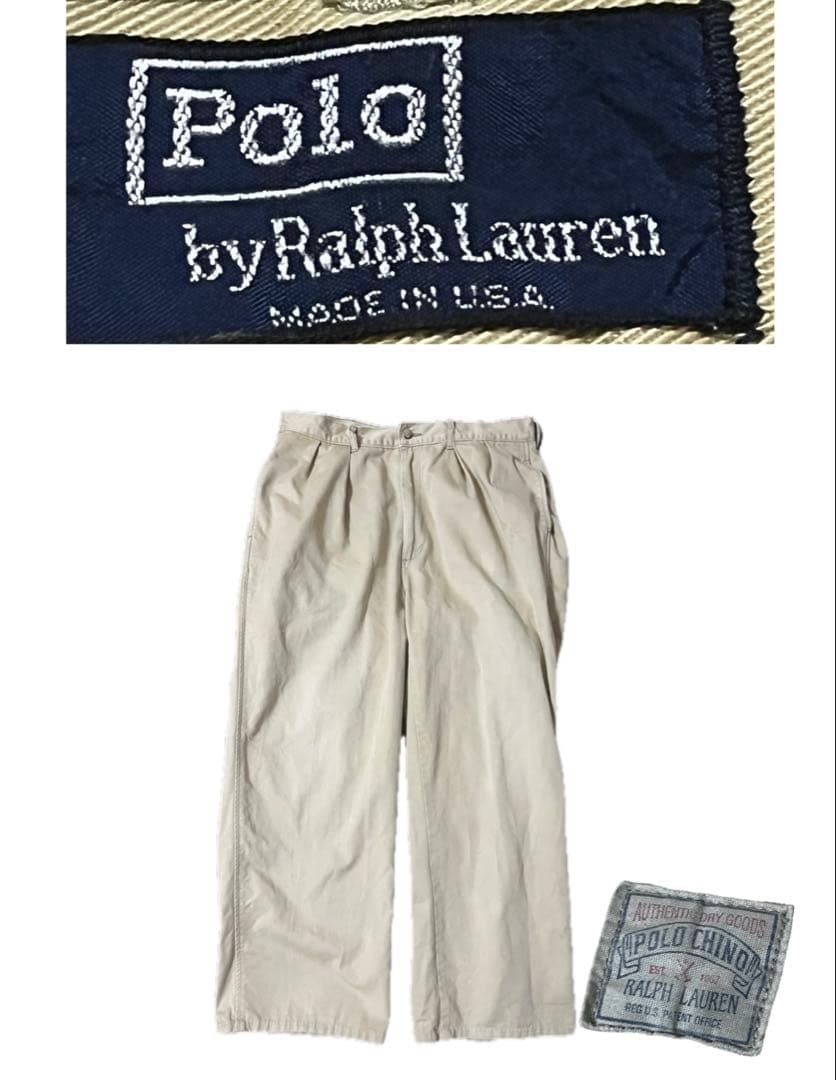 90s USA製　Polo Ralph Lauren 初期タグ ポロチノ