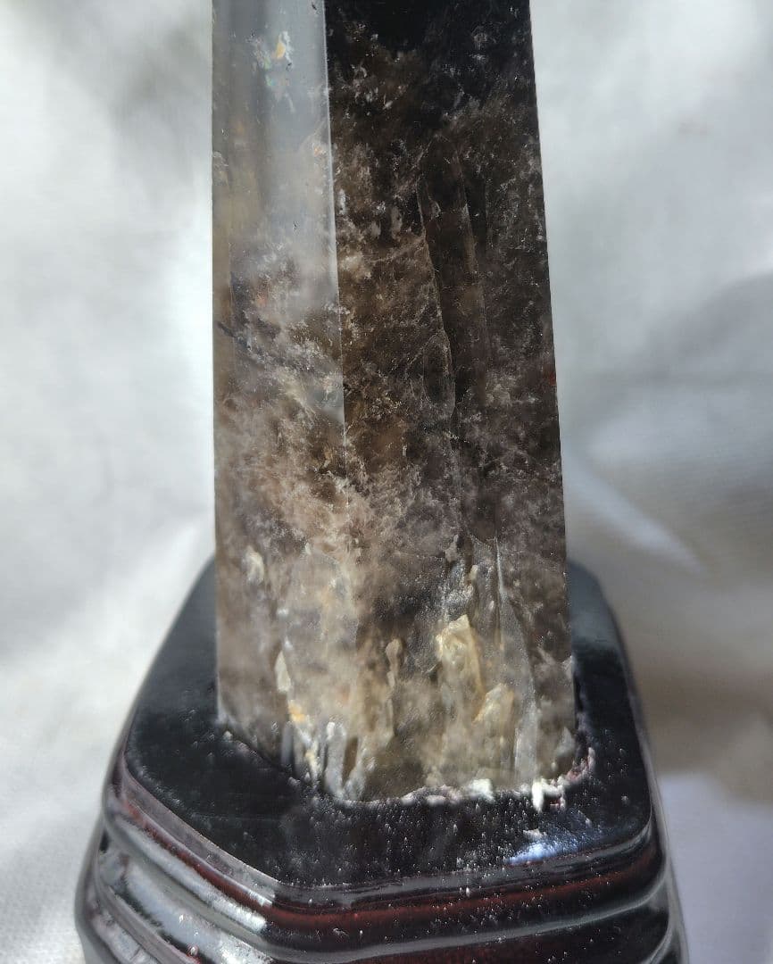 魔晶ゼウス スモーキーシトリン タワー｜台座付き 732g