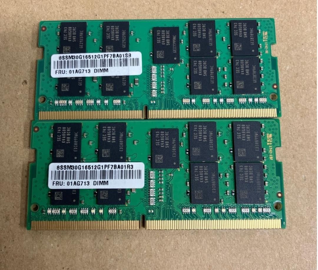 SAMSUNG ノートPCメモリ 16GB 2Rx8 PC4-2400T 2枚
