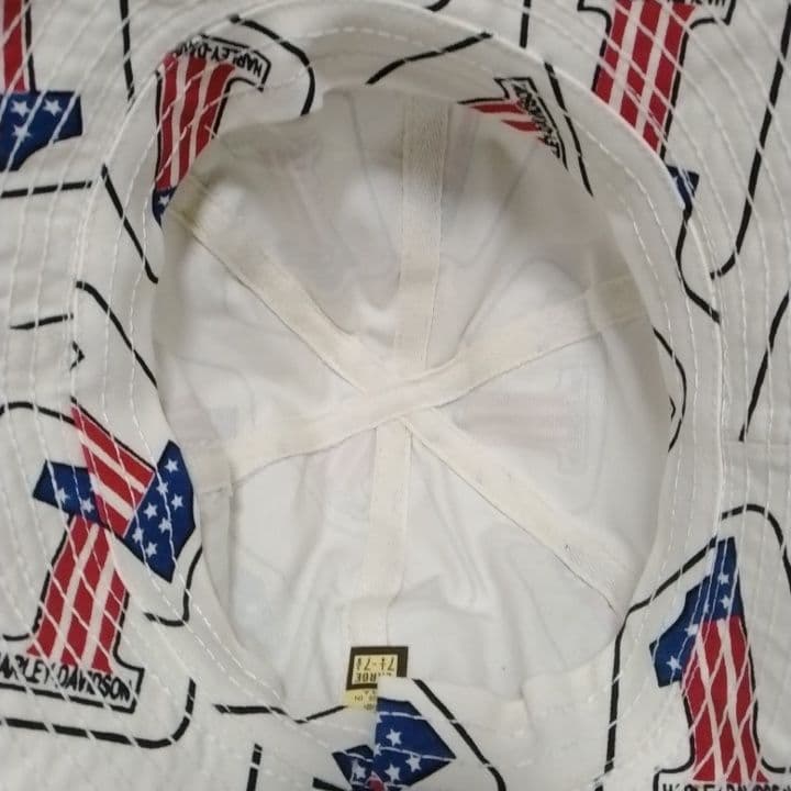 80s90s　ハーレーダビッドソンNo1　ハット　USA製　総柄　ヴィンテージ