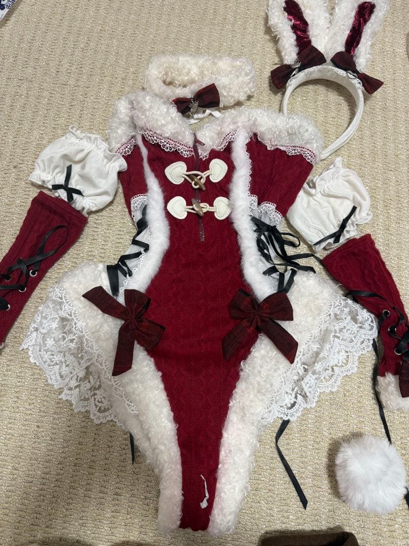 Malymoon メルトニットバニー 赤