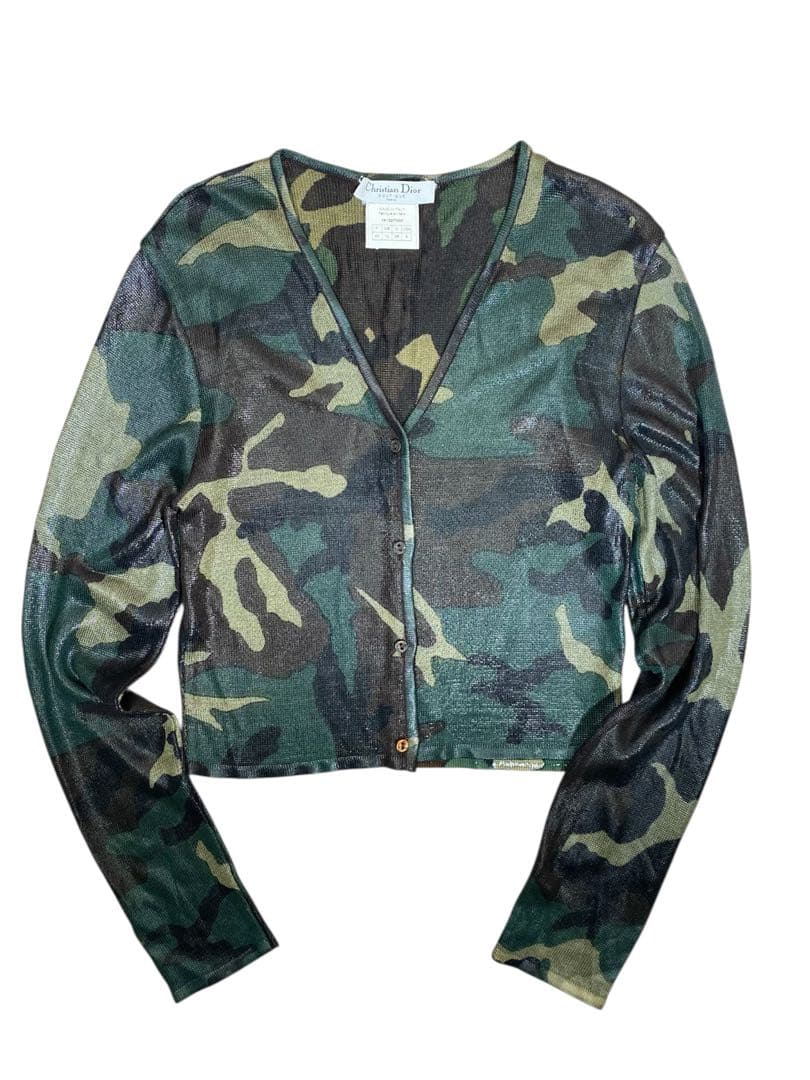 Christian Dior ジョンガリアーノ期 迷彩 カーディガン 40