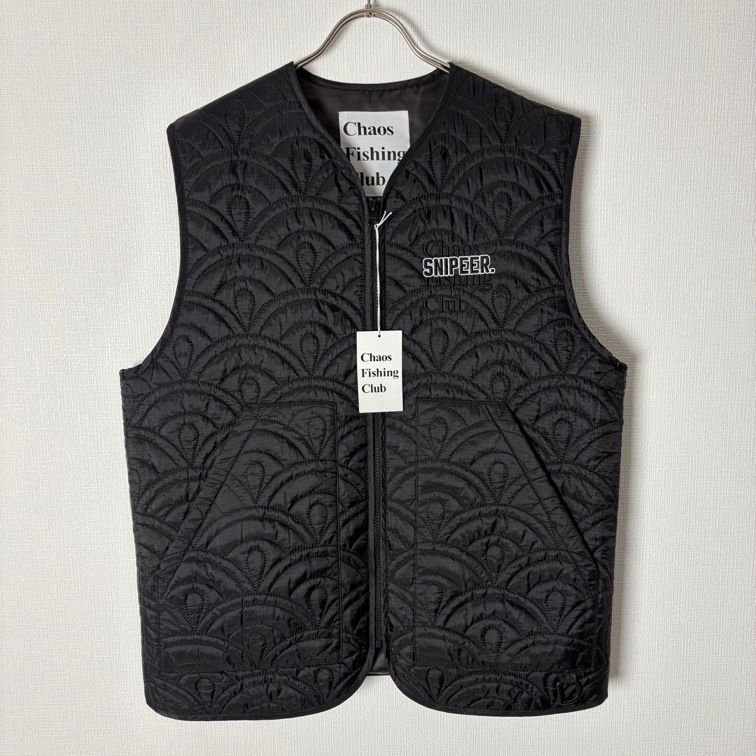 新品　CHAOS FISHING CLUB × sniper 波柄キルトベスト