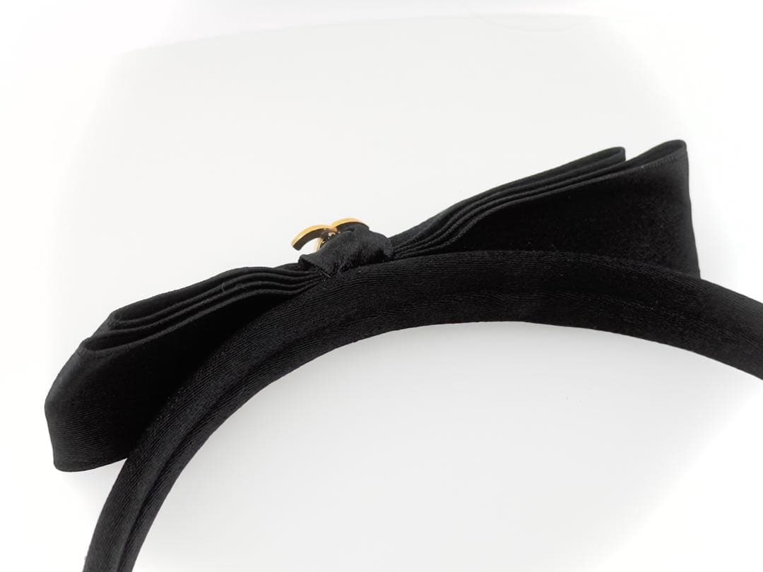 レア CHANEL シャネル カチューシャ リボン ココマーク ヘアアクセサリー