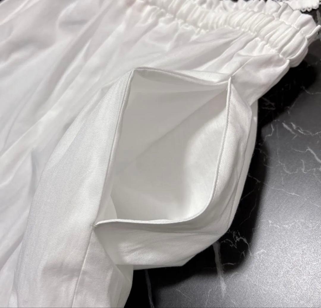 ピンクハウス 裾ローン使い ７分丈 ５分丈 ドロワーズパンツ 段々フリルF