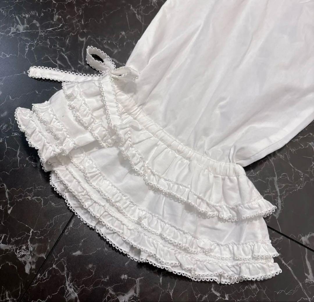 ピンクハウス 裾ローン使い ７分丈 ５分丈 ドロワーズパンツ 段々フリルF