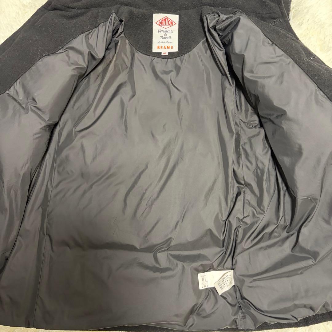 美品　DANTON BEAMS別注 ウールモッサダウン黒XL クリーニング済