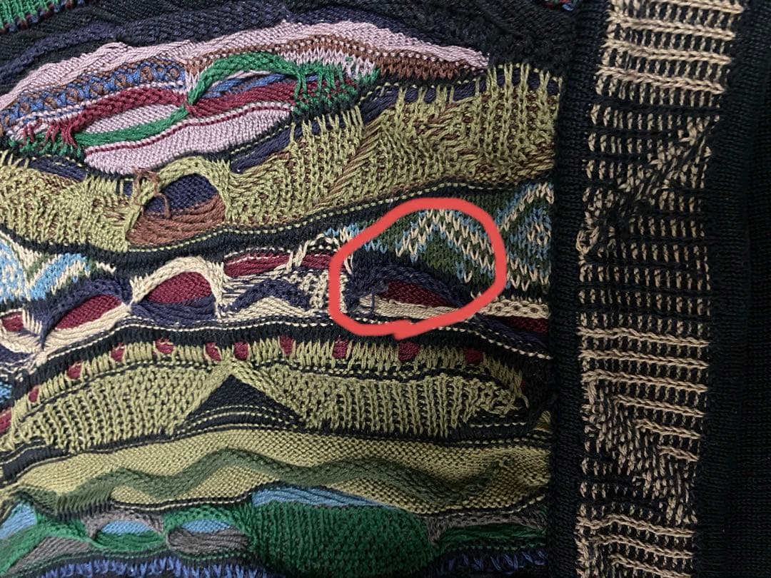 【激レア1点物】COOGI クージー 3Dニット セーター 緑柄　M