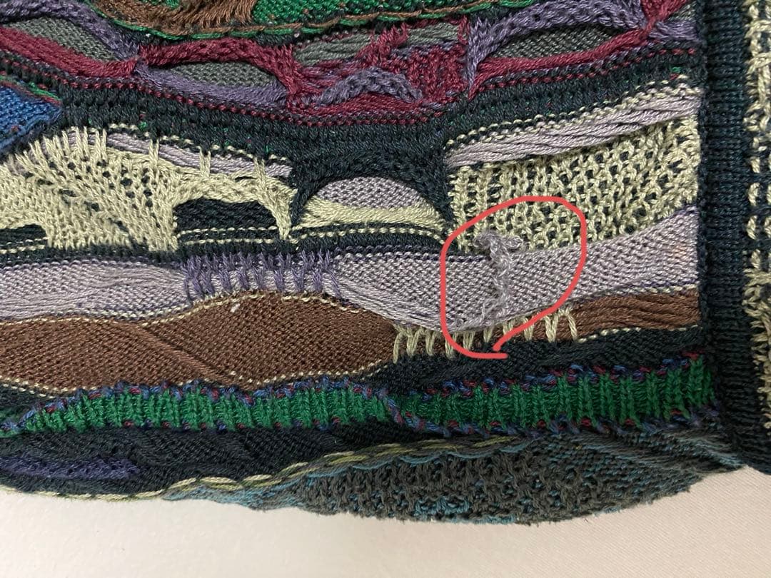 【激レア1点物】COOGI クージー 3Dニット セーター 緑柄　M