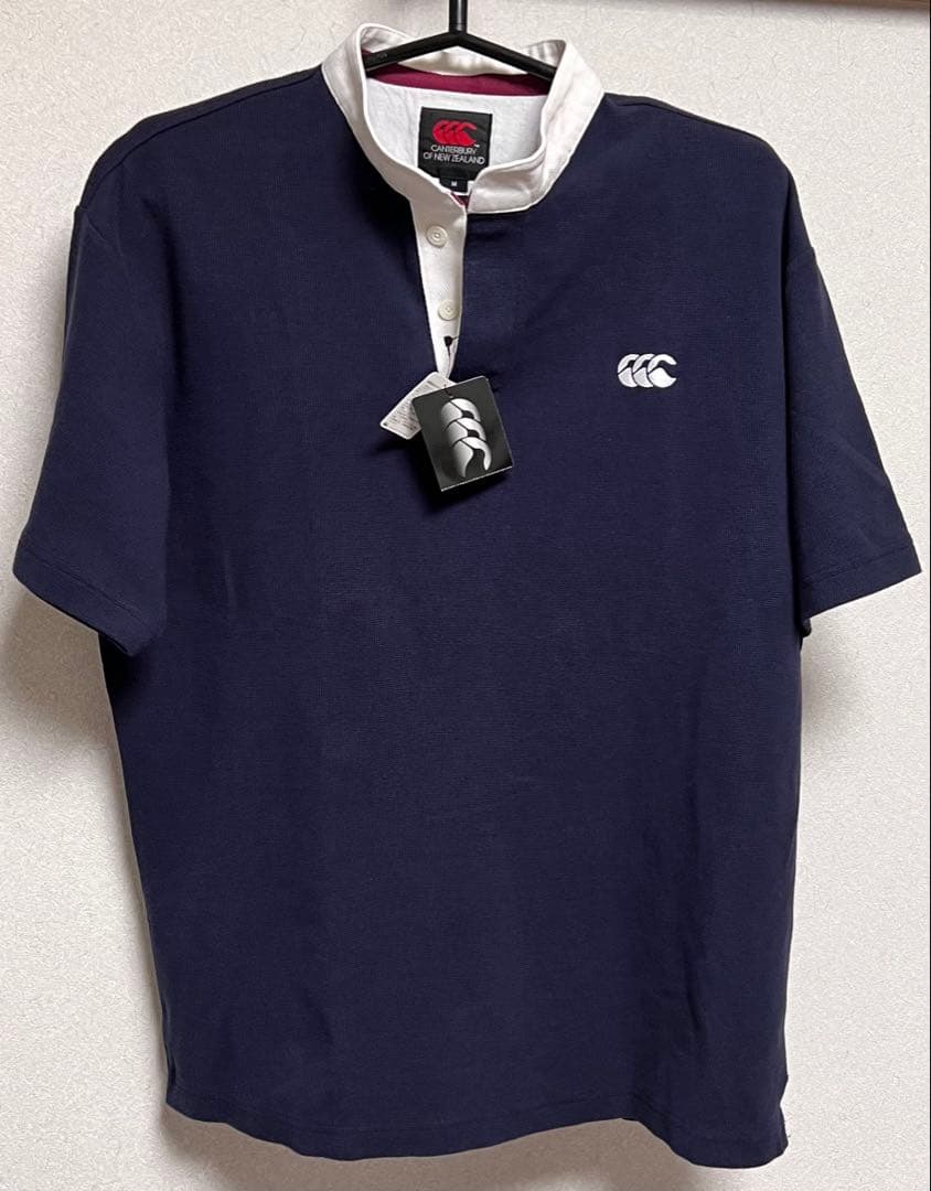 Canterbury 半袖 スタンドカラー ポロシャツ ネイビー Mサイズ 新品