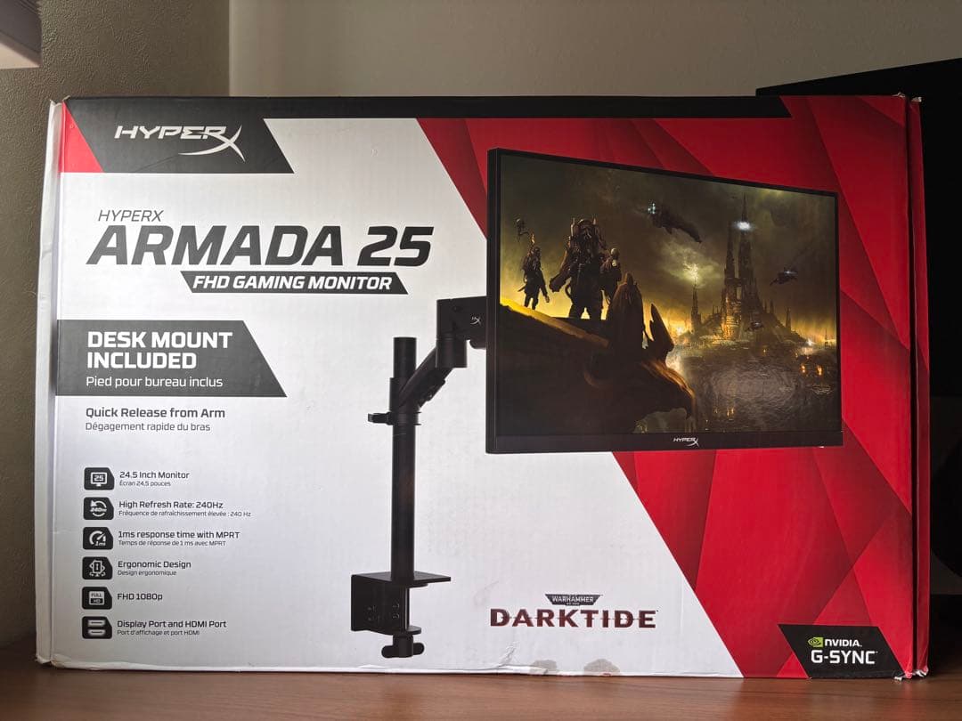 HyperX Armada 25 FHD ゲーミングモニター 本体 240hz