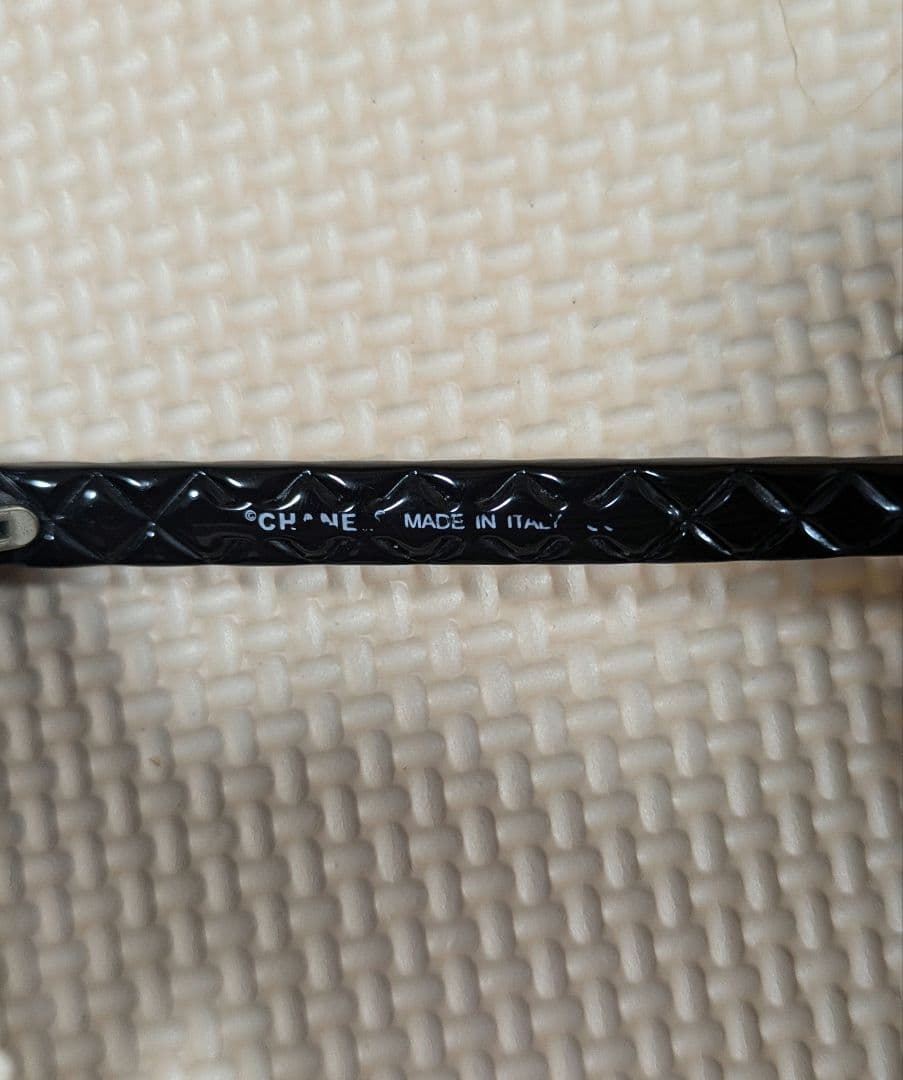 CHANEL サングラス メガネ ブラック ココマーク マトラッセ ゴールドロゴ
