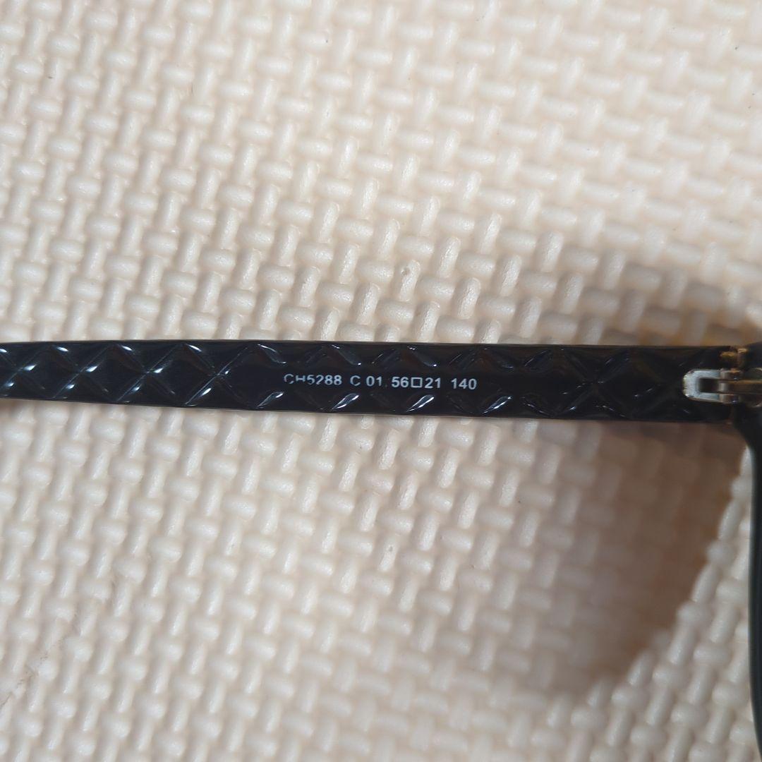 CHANEL サングラス メガネ ブラック ココマーク マトラッセ ゴールドロゴ