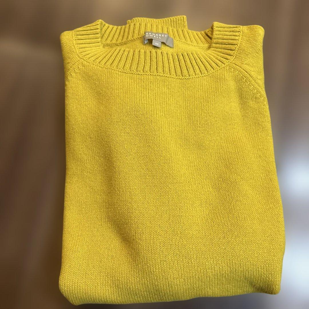 MARGARET HOWELL イエローニットセーター M マーガレットハウエル
