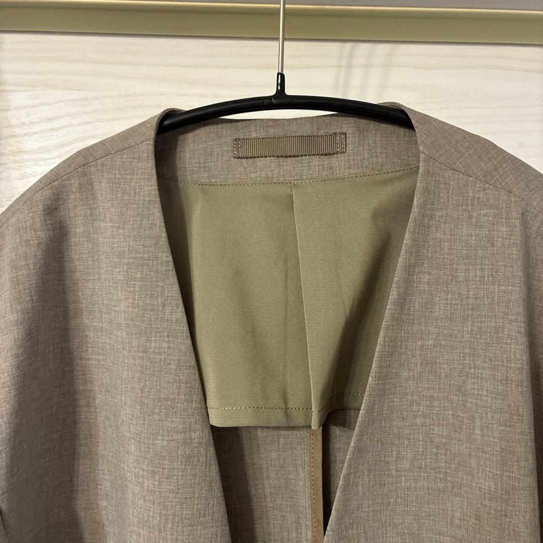 アダムエロペ ADAM ET ROPE ノーカラーセットアップ M リネン風