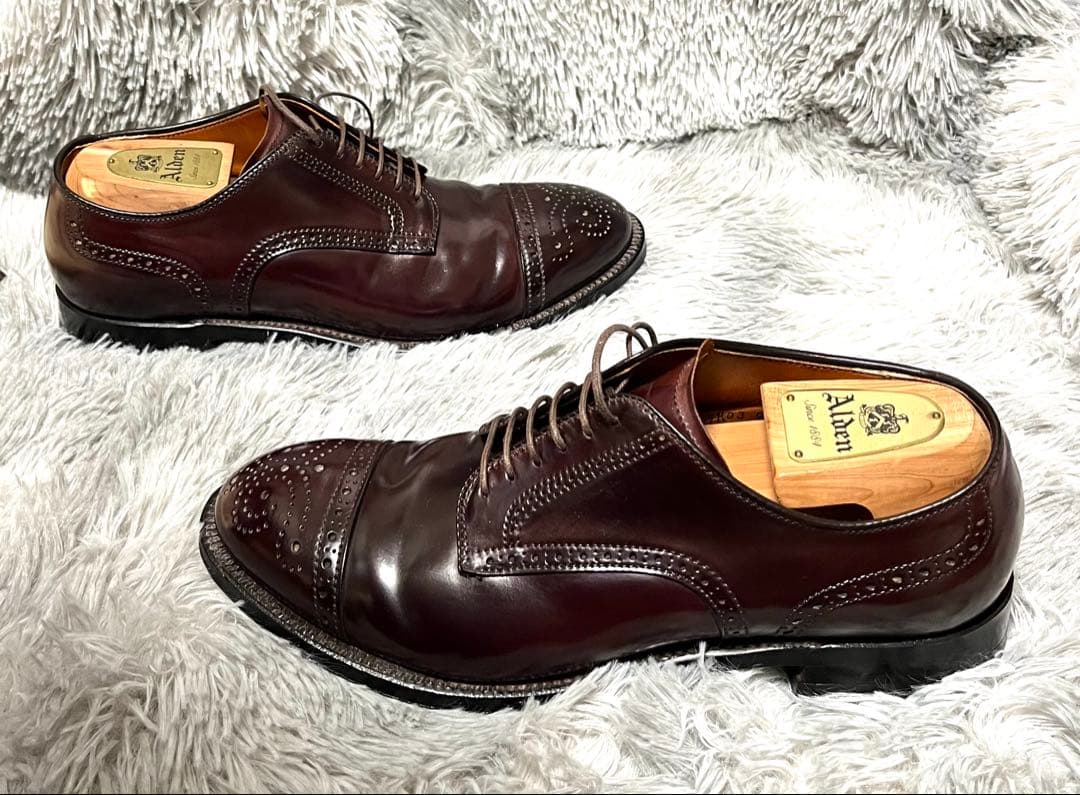 オールデン Alden コードバン、バーガンディ、モディファイドラスト、7.0D