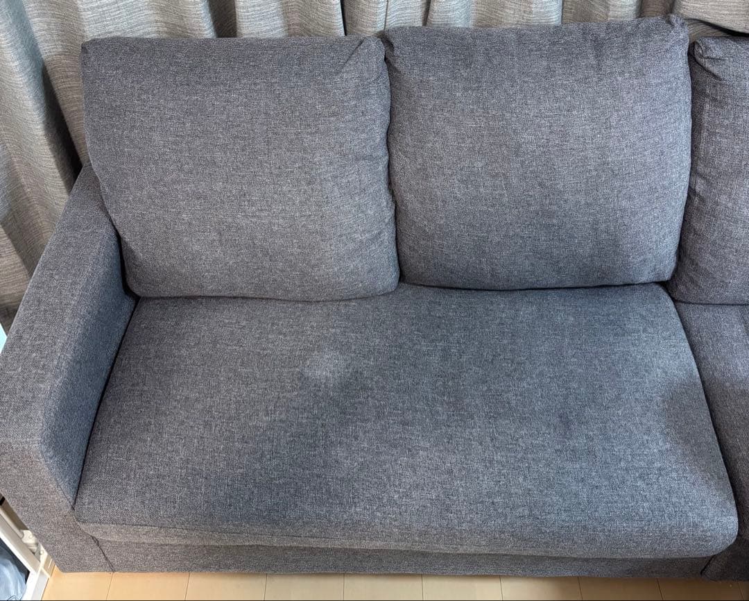 RASIK カウチソファ　三人掛け　グレー