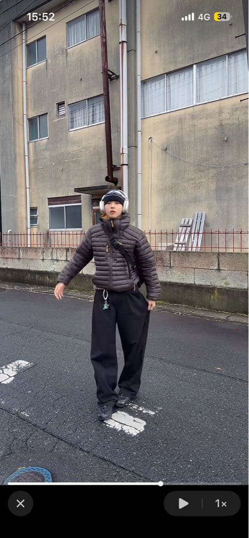 LEIRE エッセンシャルフードバーコロイトダウンジャケット M チャコール