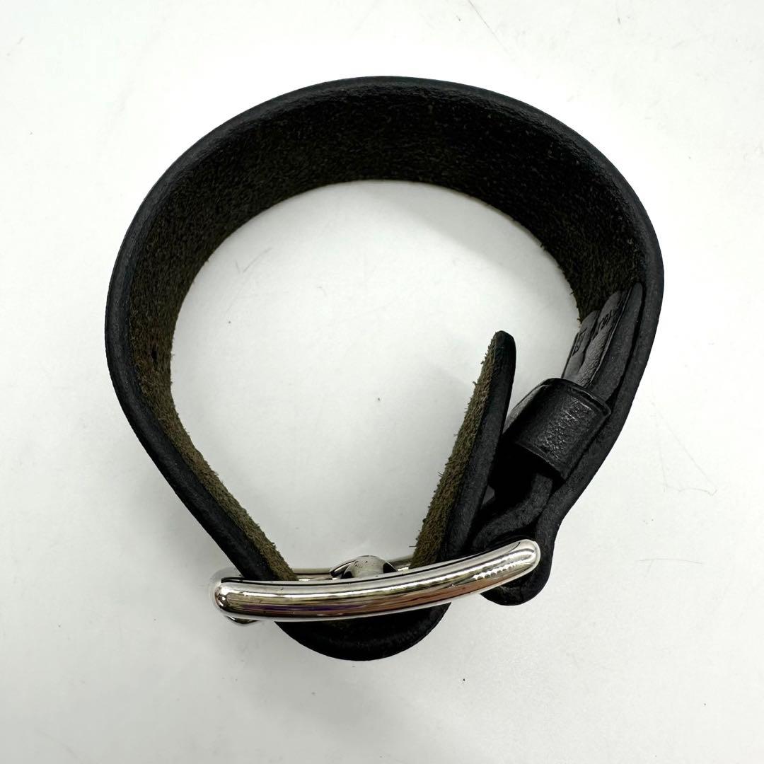 美品✨　エルメス　エトリヴィエール　レザー　ブレスレット　ブラック　ユニセックス