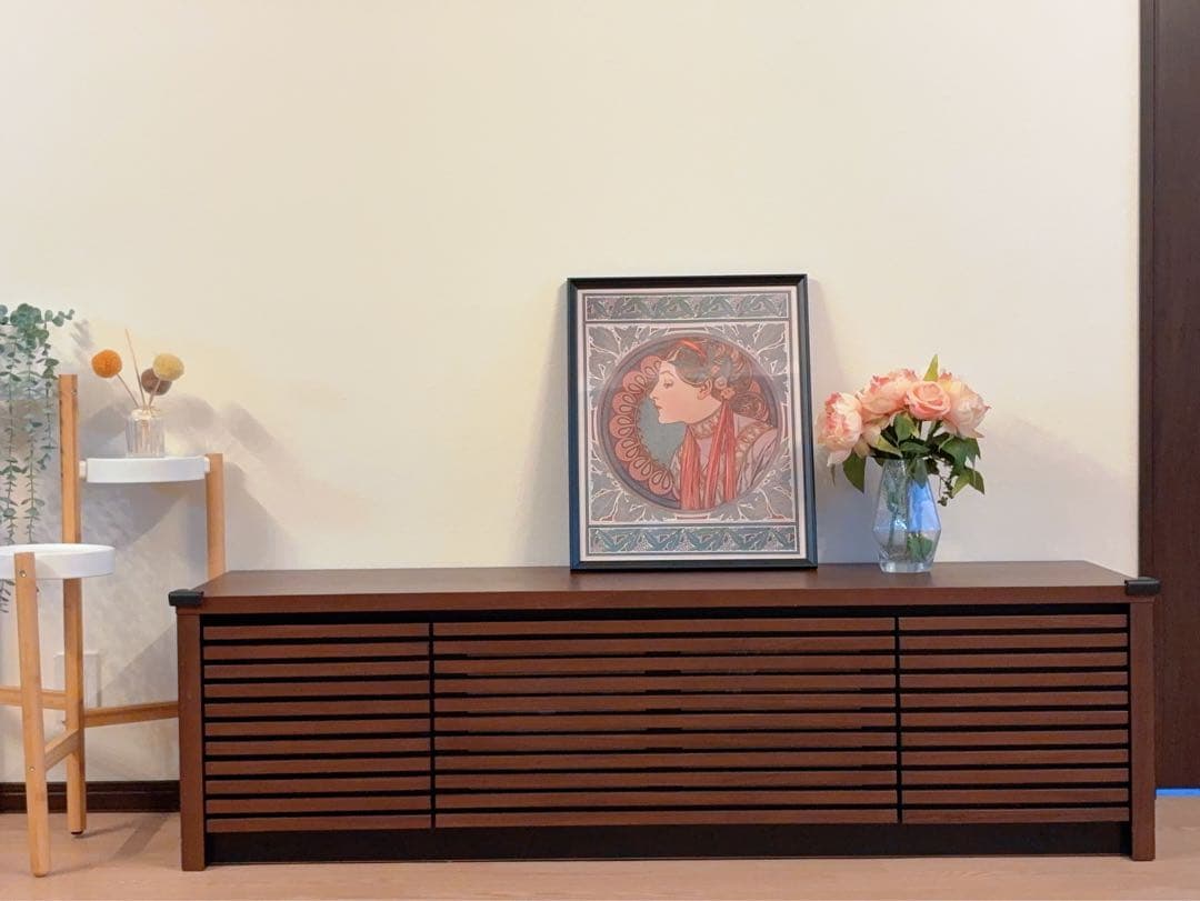 美品 ニトリ テレビボード 150cm ダークブラウン