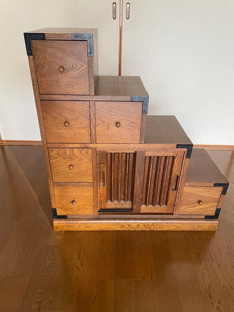 葉山家具 階段タンス（階段型木製収納キャビネット）