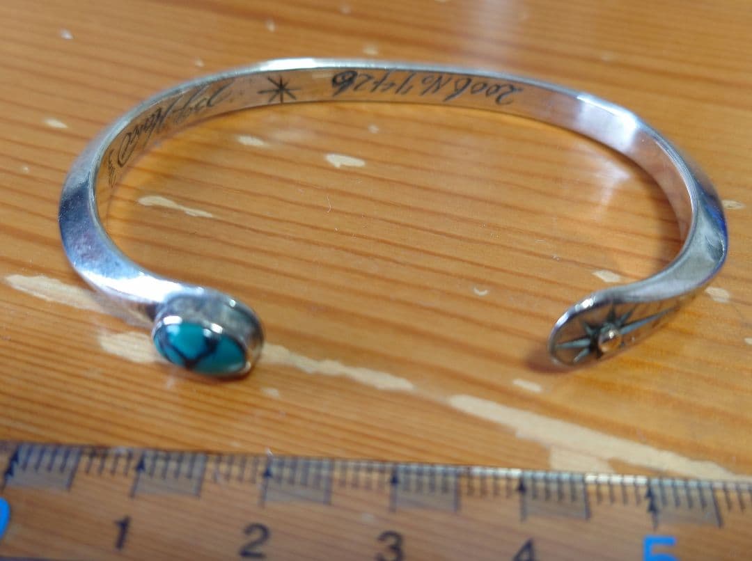 値下げ！BIG HAND シルバー バングル　ターコイズ　中古