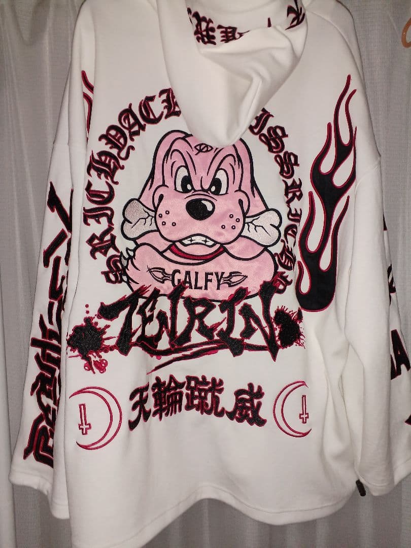GALFY×TENRIN×KRYBIGパーカー ホワイト テンリン ガルフィー