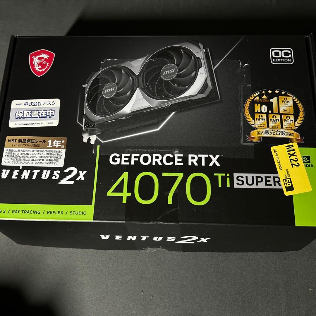 グラフィックボード・グラボ・ビデオカード MSI GEFORCE RTX 4070 Ti SUPER OC