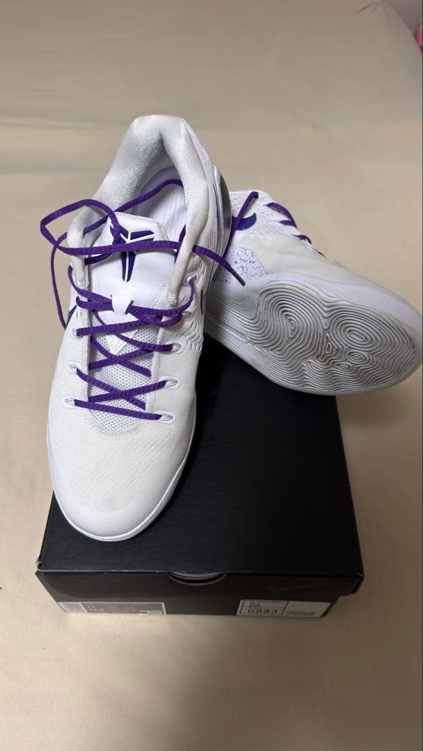 ラ*ン様 KOBE 9 ELITE LOW EM Protro 白×紫 29cm