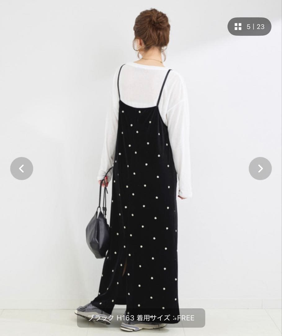 【新品タグ付】B.C STOCK 完売ベロアフラワー刺繍ワンピース　ブラック