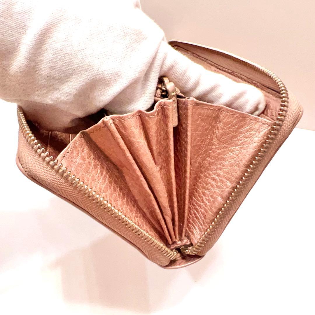 グッチ 長財布 ソーホー インターロッキング レザー ラウンドファスナー ピンク