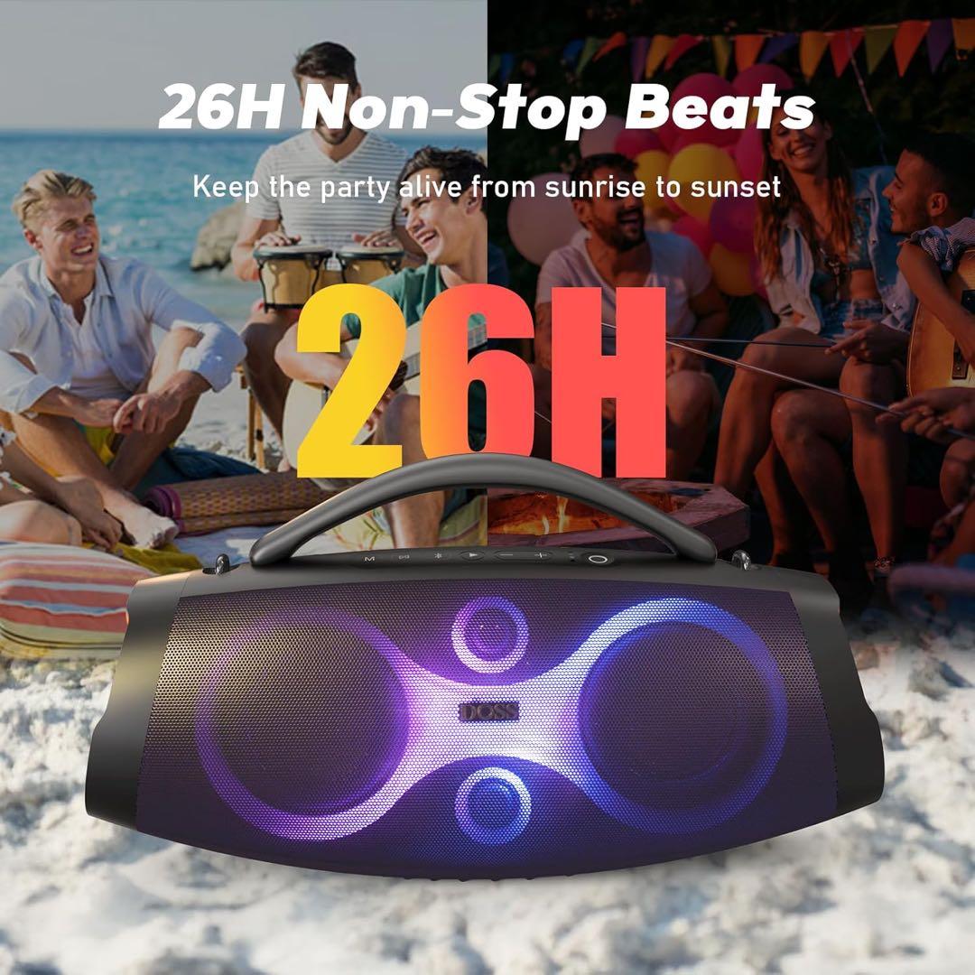 bluetoothスピーカー ワイヤレス 120Ｗ IPX6 RGBライト搭載