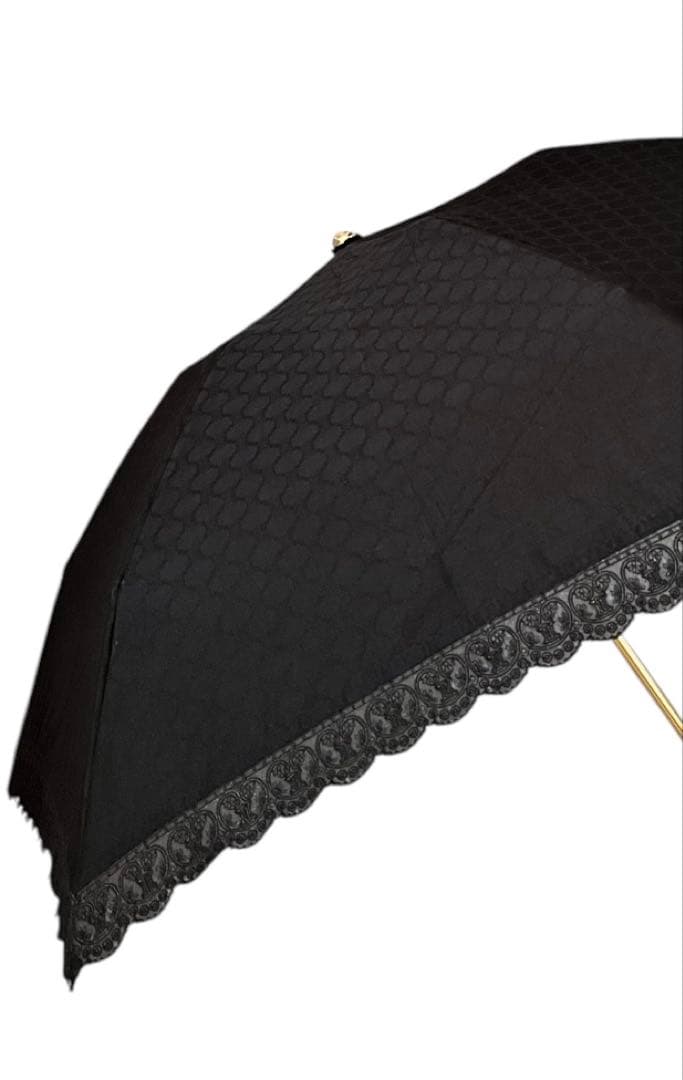 セリーヌ♢CELINE折りたたみ日傘 マカダム総柄フリル