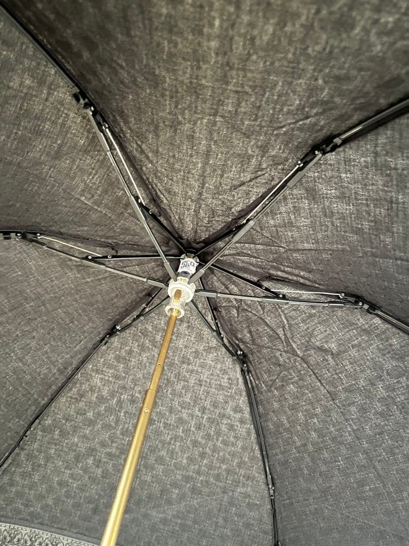 セリーヌ♢CELINE折りたたみ日傘 マカダム総柄フリル
