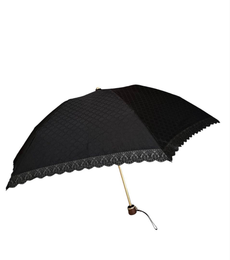 セリーヌ♢CELINE折りたたみ日傘 マカダム総柄フリル