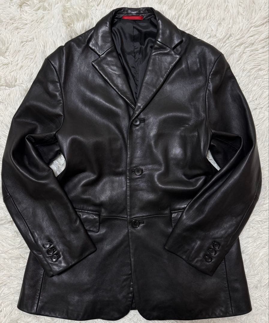 23区HOMME ラムレザー　テーラードジャケット