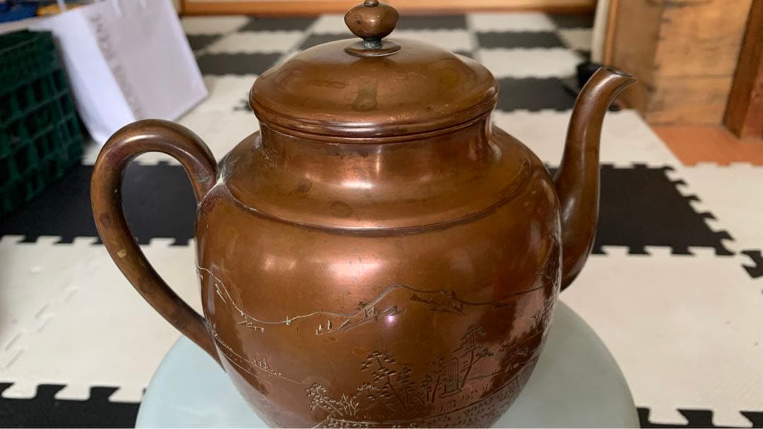 玉川堂製　銅やかん103♦ 無形文化財 鎚起銅器