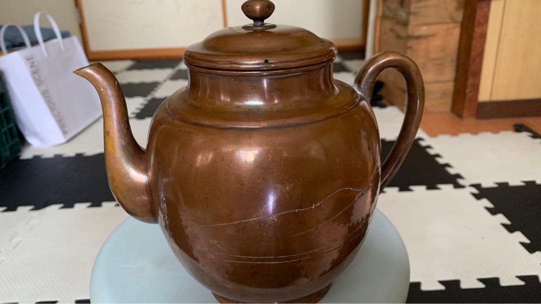 玉川堂製　銅やかん103♦ 無形文化財 鎚起銅器