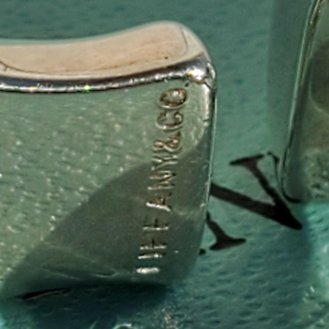 美品✨ティファニー カフス バンブー メンズ ビジネス スーツ シルバー