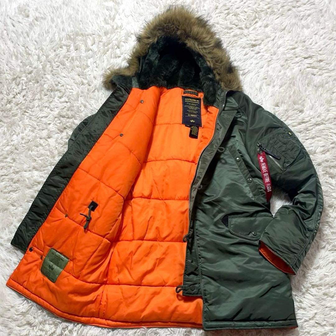 ミリタリージャケット N-3B セージグリーン 防寒 寒冷地 L 激レア