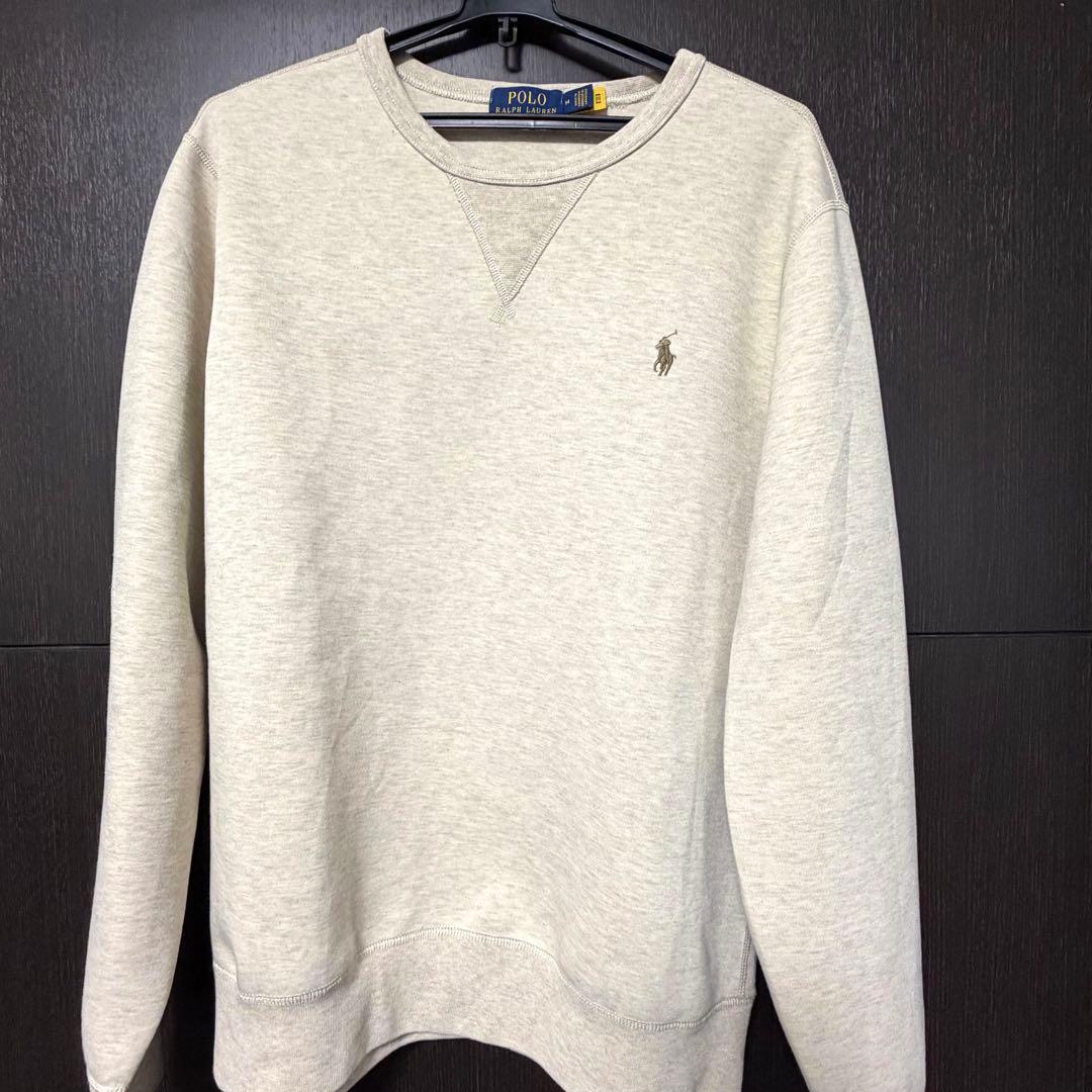 POLO RALPH LAUREN ライトベージュトレーナー Mサイズ