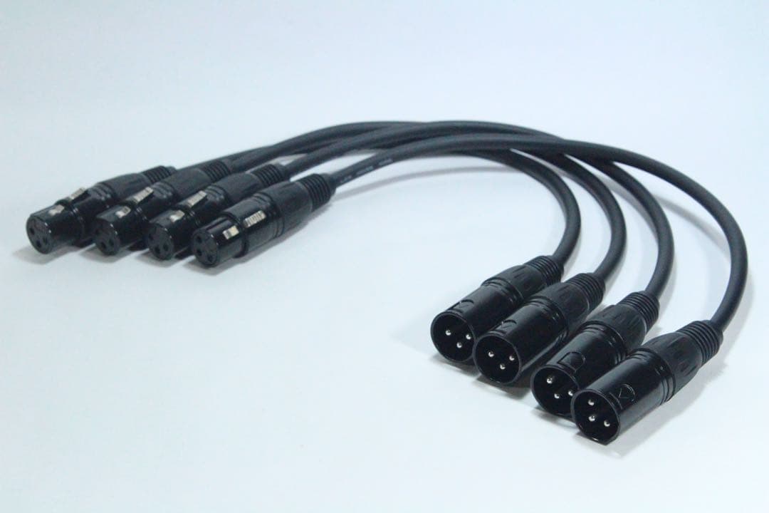 マイクケーブル 5m 4本セット【mogami2549/xlrオス-xlrメス】